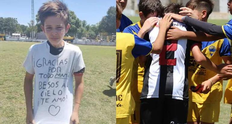 La emotiva dedicatoria de un niño argentino a su mamá fallecida tras anotar un gol: “Besos al cielo”