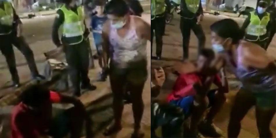 Ladrón es humillado por su madre cuando fue arrestado por la policía (VIDEO)