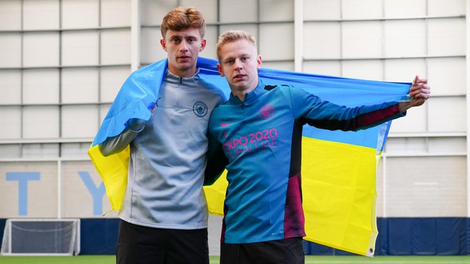 Un refugiado ucraniano se entrena con el Manchester City