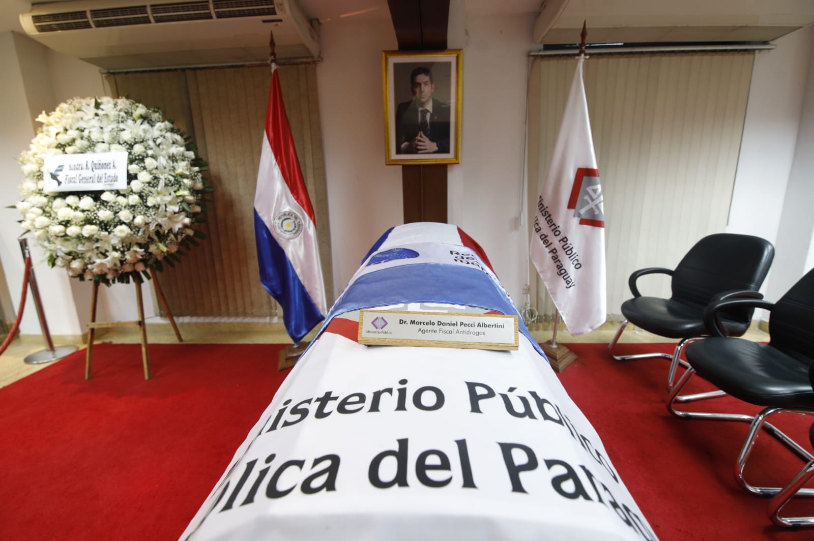 Familiares, amigos y funcionarios despiden al fiscal Marcelo Pecci (FOTOS)
