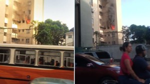 EN IMÁGENES: Reportan fuerte incendio dentro de un apartamento en El Paraíso #20May