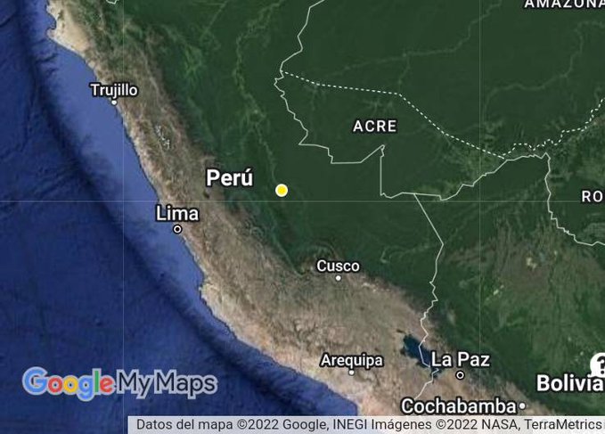 Sismo de magnitud 4,5 sacudió la selva central de Perú