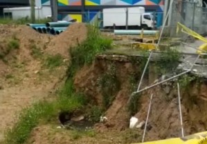“Megatronera” abandonada por Hidrocapital obligó a cerrar avenida Perimetral de Los Salias (VIDEO)