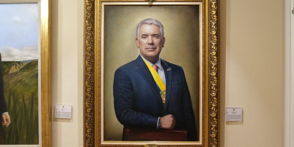 Cambian el retrato de Iván Duque en el salón de presidentes de la Casa de Nariño (Fotos)