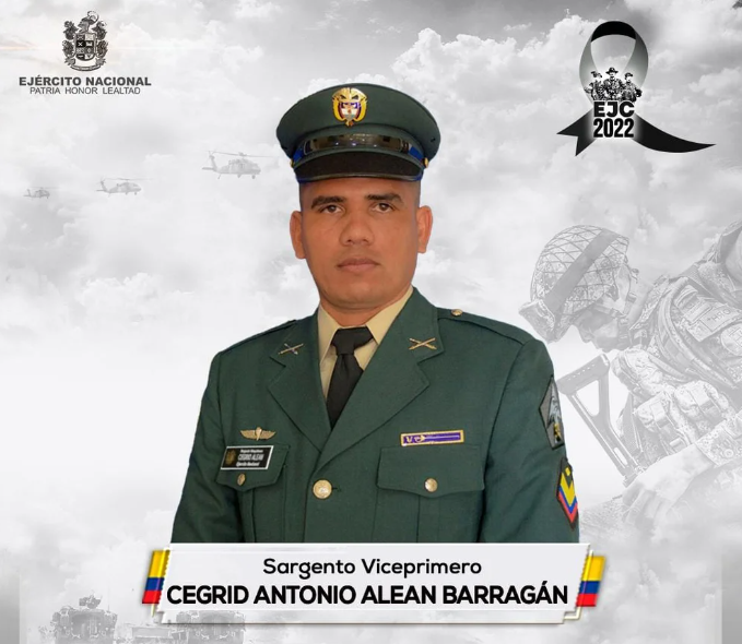 Sargento del Ejército colombiano pidió permiso para asistir al funeral de su padre y fue asesinado por sicarios