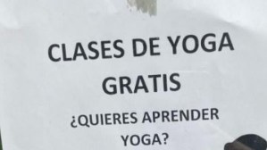 El cartel VIRAL que promociona unas peculiares “clases de yoga gratis” con sorpresa incluida