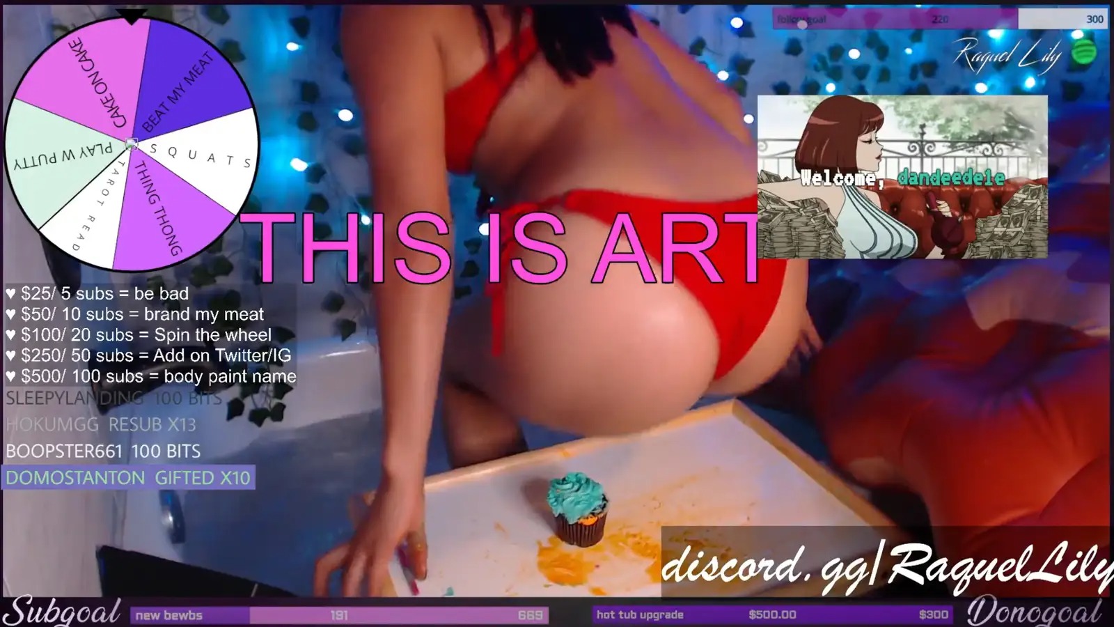 Sexy streamer fue baneada de Twitch por sentarse en un cupcake con poquita ropa (VIDEO)