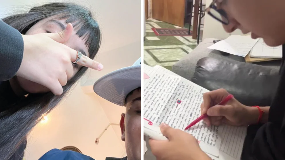 ¿Romántico? Le escribió una carta de amor a su novio… y él le corrigió los errores de ortografía (VIDEO)
