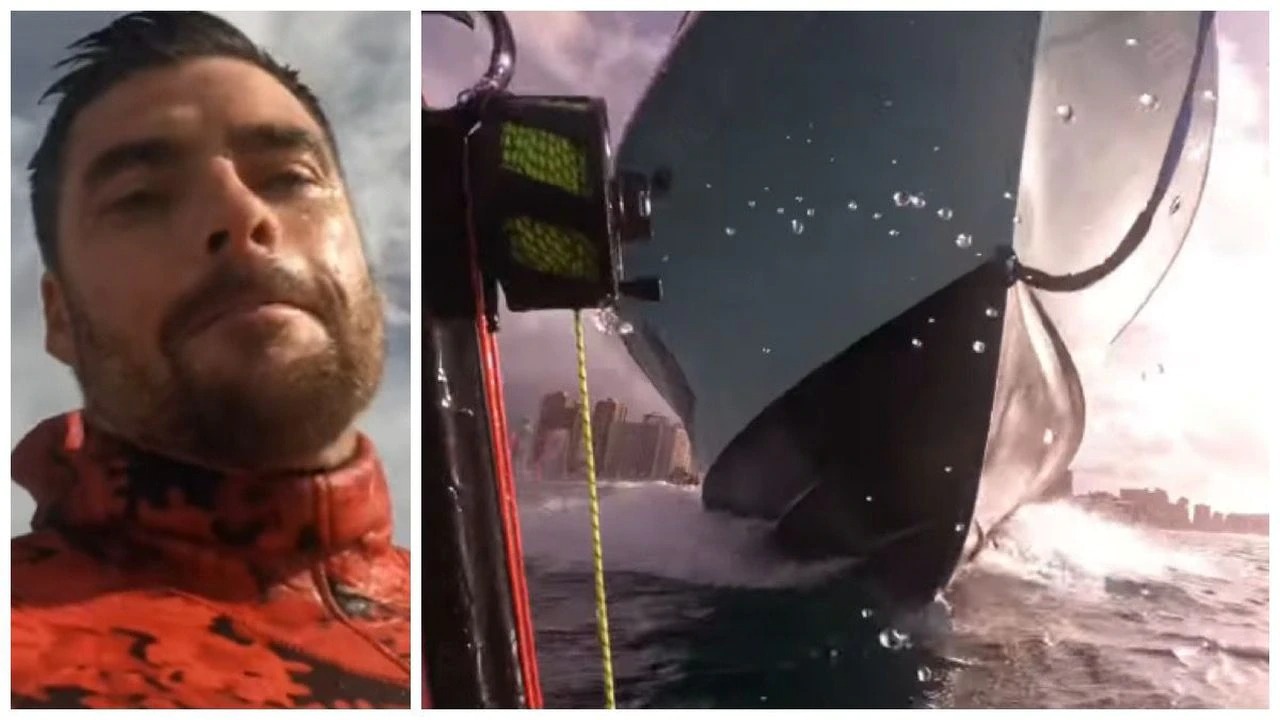 VIDEO: Buzo estuvo a centímetros de ser triturado por la hélice de un barco en Hawái