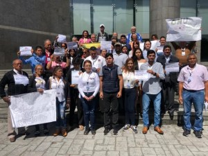 Fundehullan and allies protested in front of the UN to demand greater monitoring of human rights violations in Venezuela