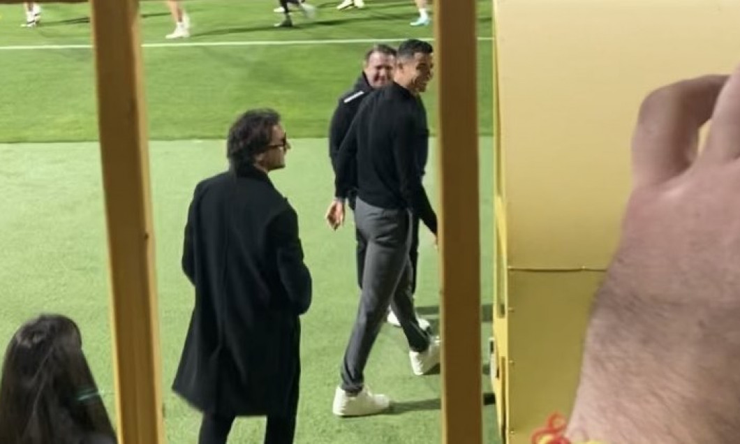 Cristiano Ronaldo visitó a sus excompañeros del Real Madrid en su entrenamiento (VIDEO