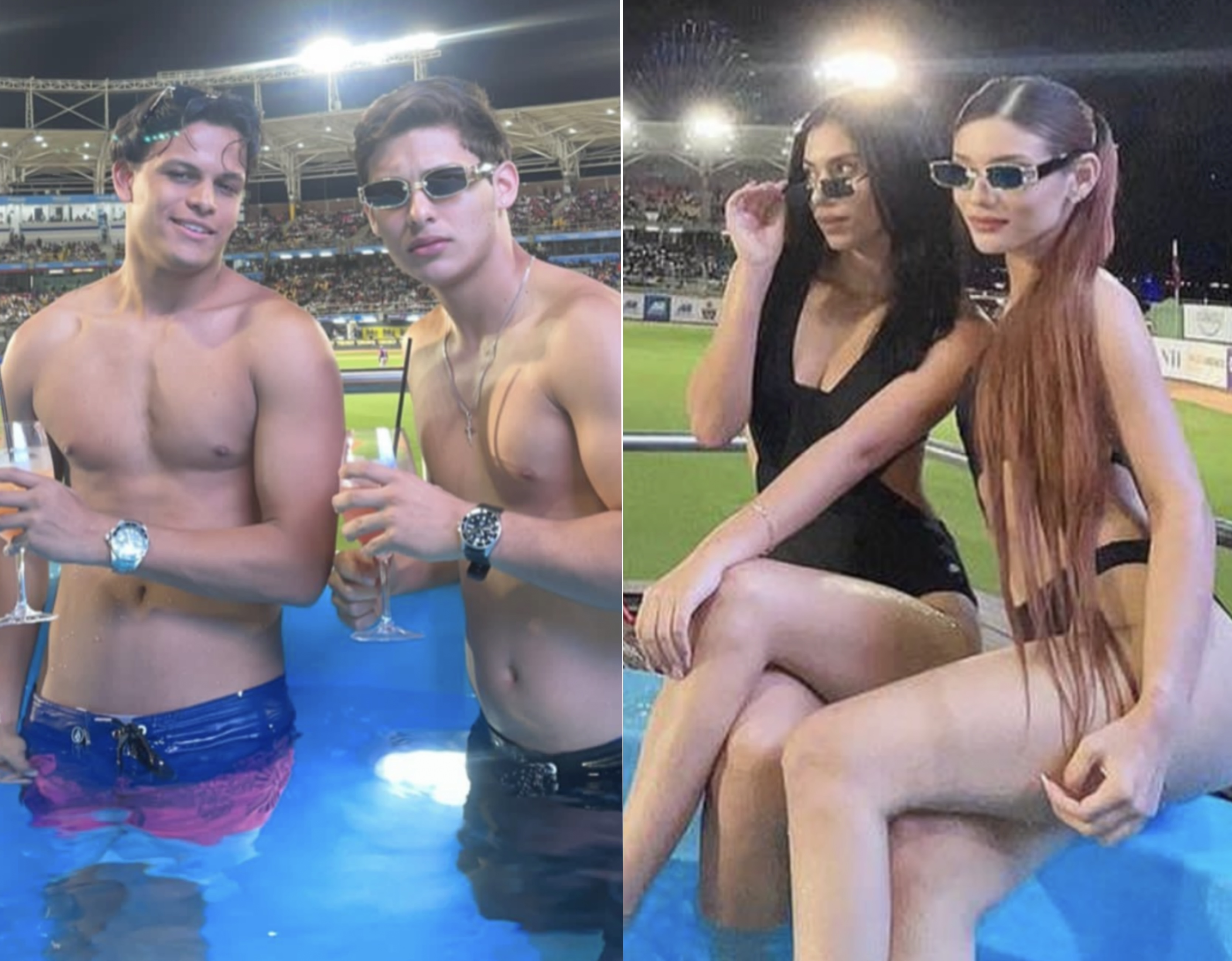 ¿Quiénes son realmente los jóvenes que estrenaron el jacuzzi del estadio de La Guaira?