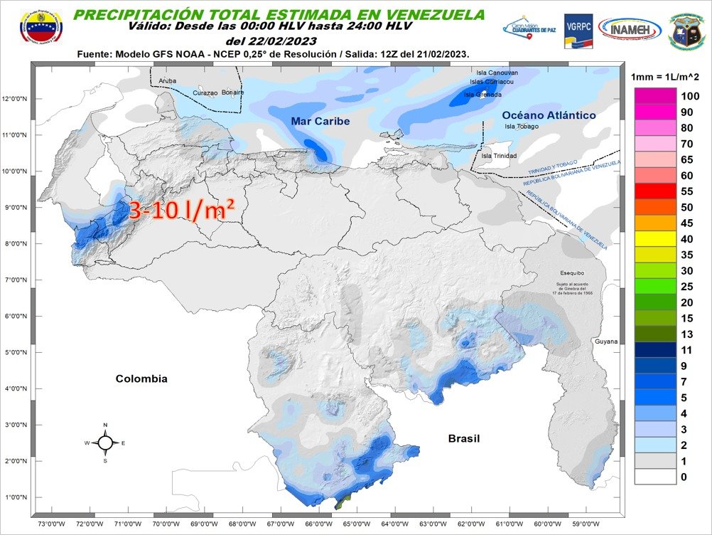 Inameh prevé cielo nublado en varias zonas de Venezuela este #22Feb