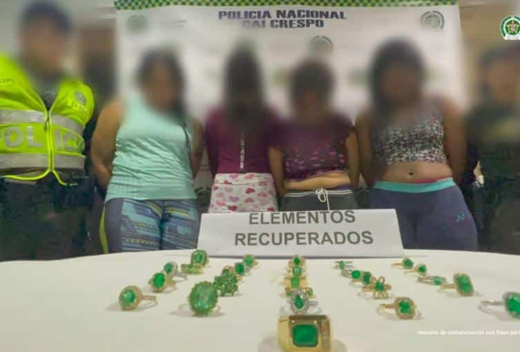 Al menos cuatro venezolanas presas en Colombia por robar millonaria suma en joyas