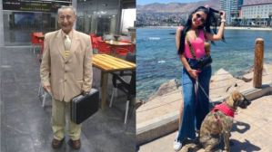 Venezolano de 90 años se puso su mejor traje para visitar a su nieta en Chile y es la sensación en redes