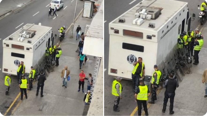 FOTOS: Reportan fuerte presencia policial con antimotines en el centro de Caracas este #6Mar