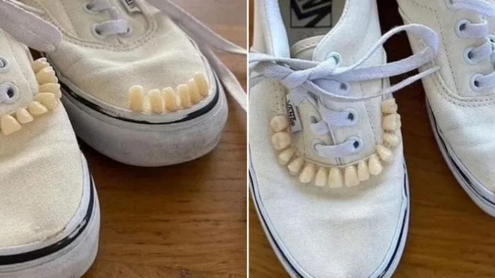 Pusieron a la venta zapatos decorados con dientes “humanos” y desataron una gran polémica en las redes
