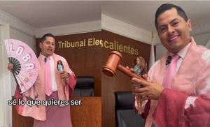 “Sé lo que quieras ser”: juez mexicano se volvió VIRAL al presentarse como “Le Barbie Magistrade” (Video)