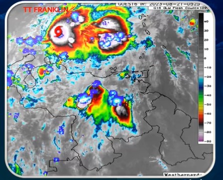 Paso de la tormenta tropical Franklin genera abundante lluvia en Venezuela