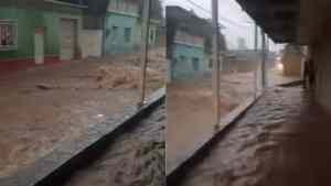 Fuerte aguacero en Villa de Cura provocó el desbordamiento del río Curita (Video impactante)