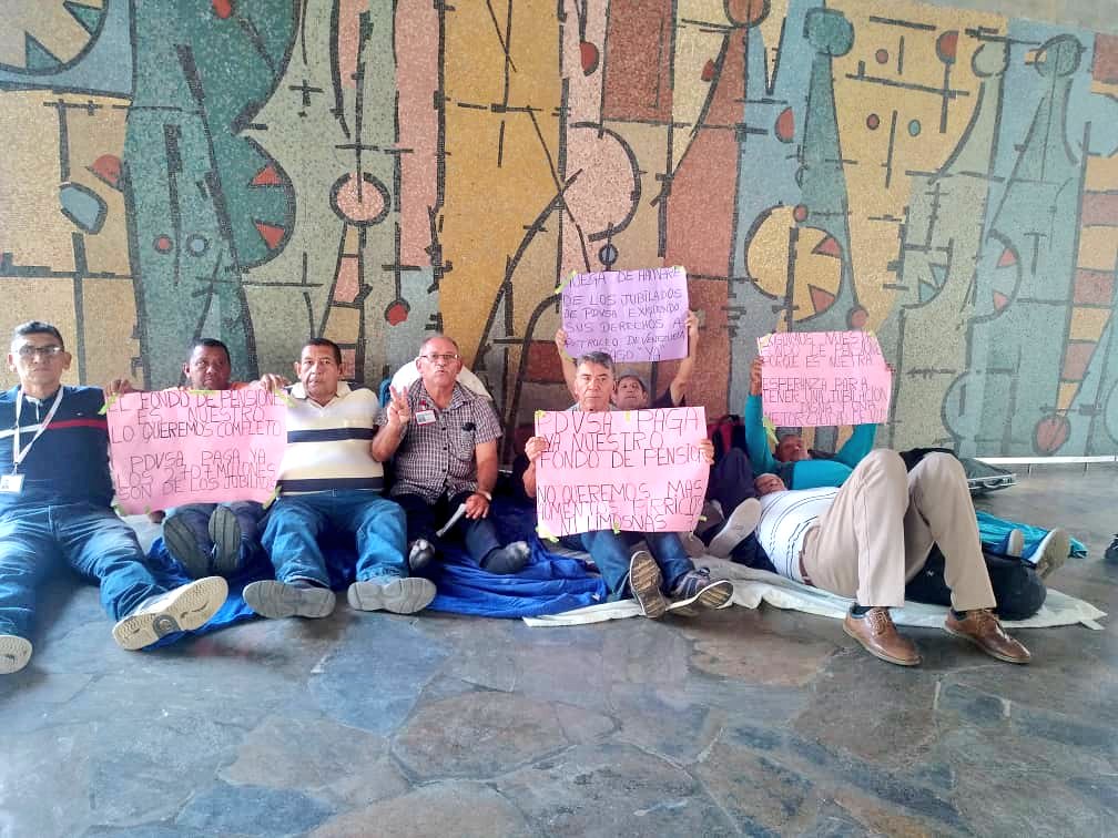 Con huelga de hambre jubilados de Pdvsa exigen ser atendidos por Pedro Tellechea (VIDEO)