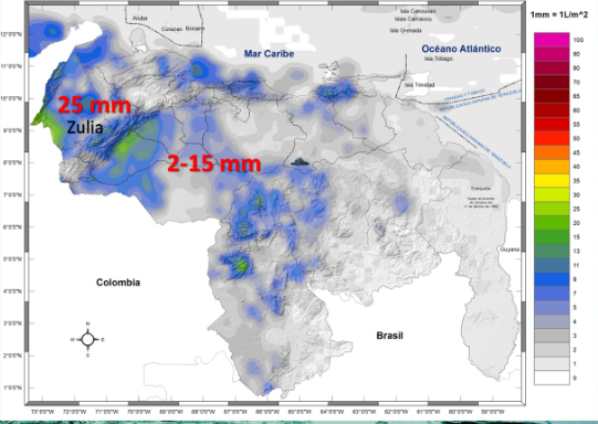 Inameh prevé nubosidad y lluvias en algunas zonas de Venezuela este #11Oct