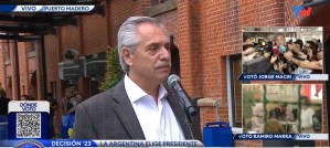 Alberto Fernández animó a votar y resaltó que “el pueblo decide”, tras emitir su sufragio