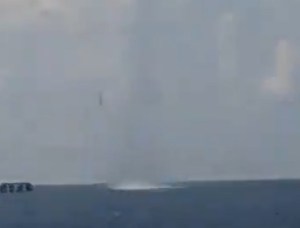 La impactante tromba marina que se formó en el lago de Maracaibo a pesar del buen clima (VIDEO)