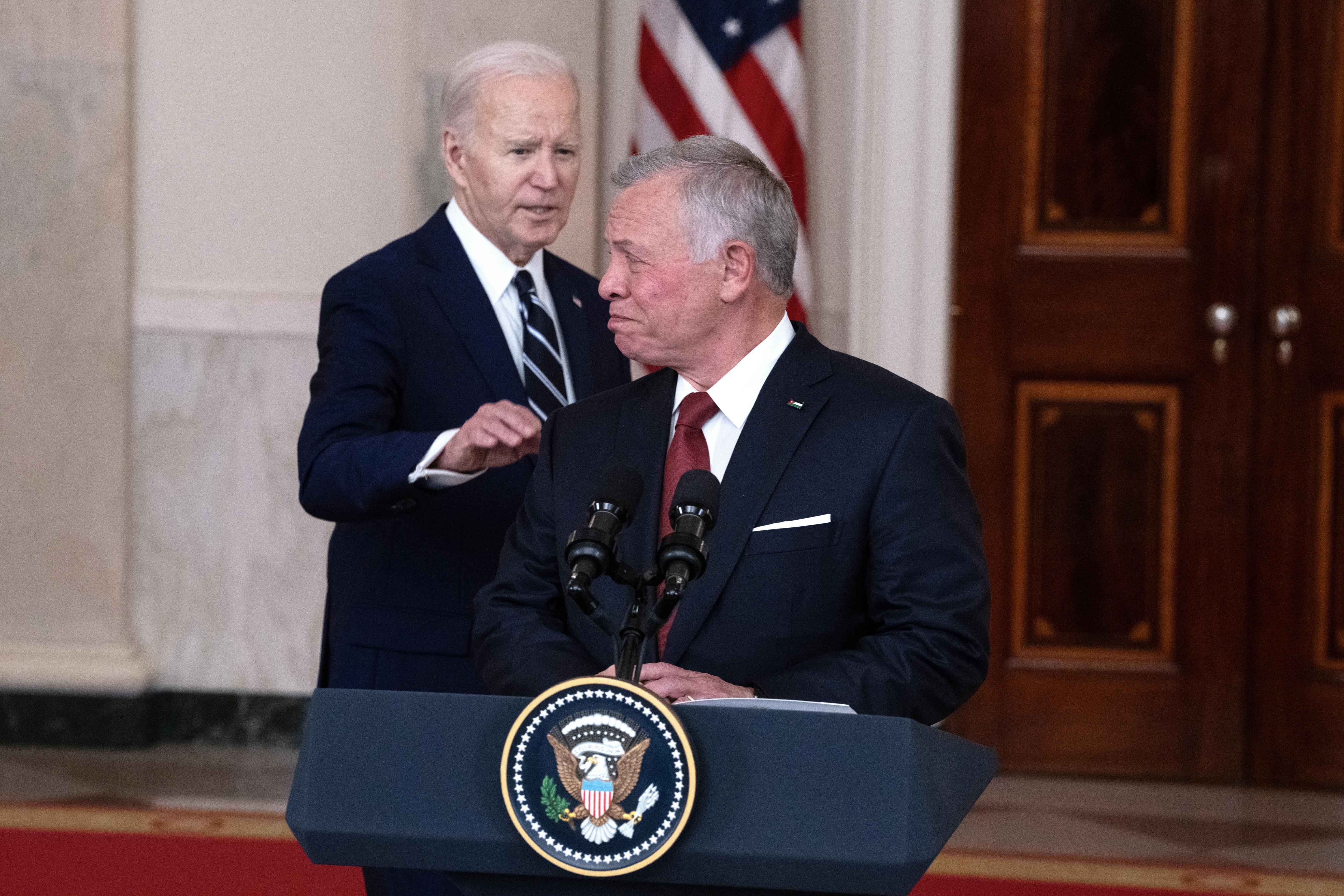 Video VIRAL: Biden se confundió de lugar cuando el rey de Jordania iba a dar declaraciones