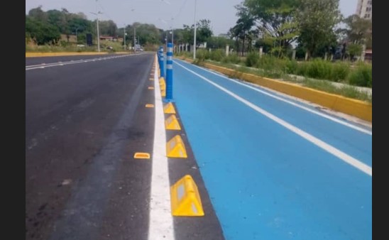 Desvalijaron la ciclovía de la Avenida 9 de Enero en Barinas: se llevaron los conos de seguridad