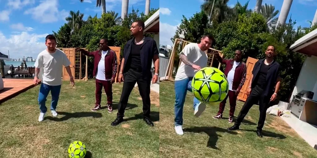 ¿Tres Bad Boys? Lionel Messi se juntó con Will Smith y Martin Lawrence a jugar al fútbol (VIDEO)