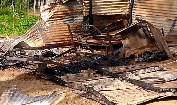 Hombre borracho quemó la casa donde murieron dos niños de su pareja al oeste de Monagas