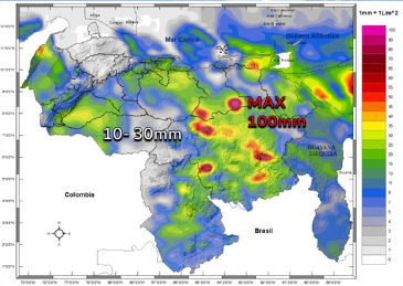 Paso de la onda tropical número 5 genera lluvias en gran parte de Venezuela este #10Jun