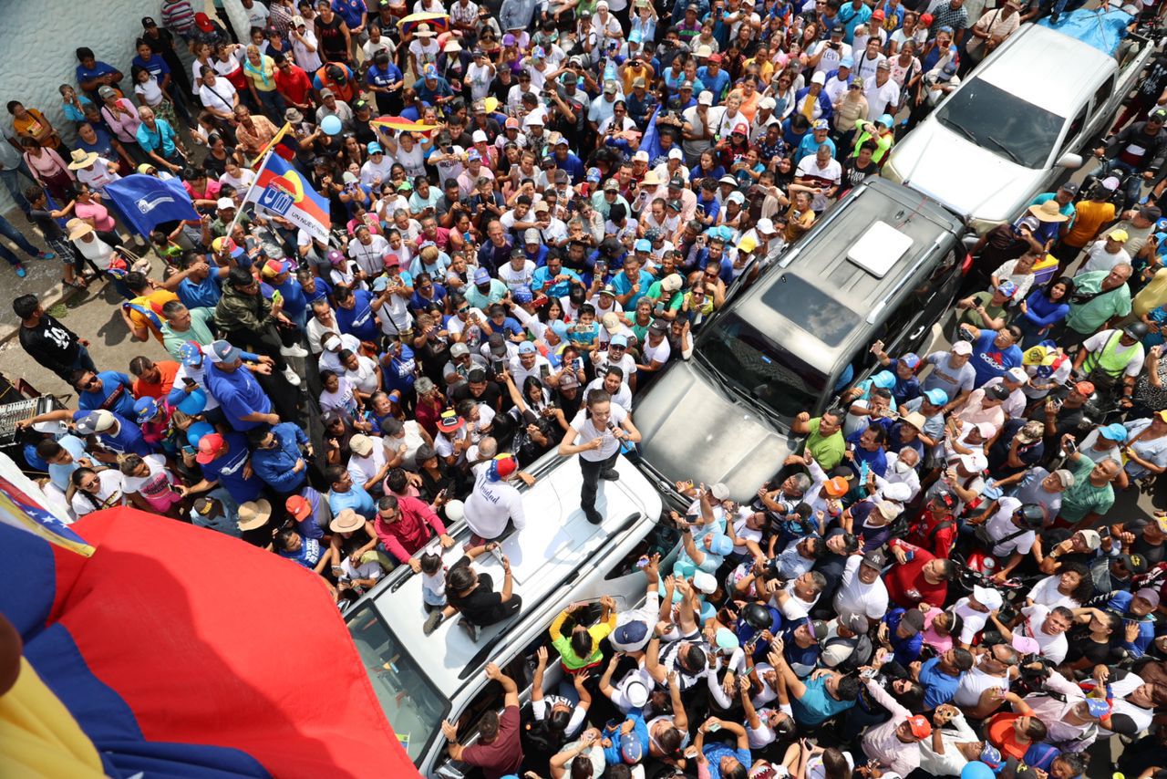 De regreso a Caracas, Píritu demostró a María Corina Machado que quiere cambio y libertad