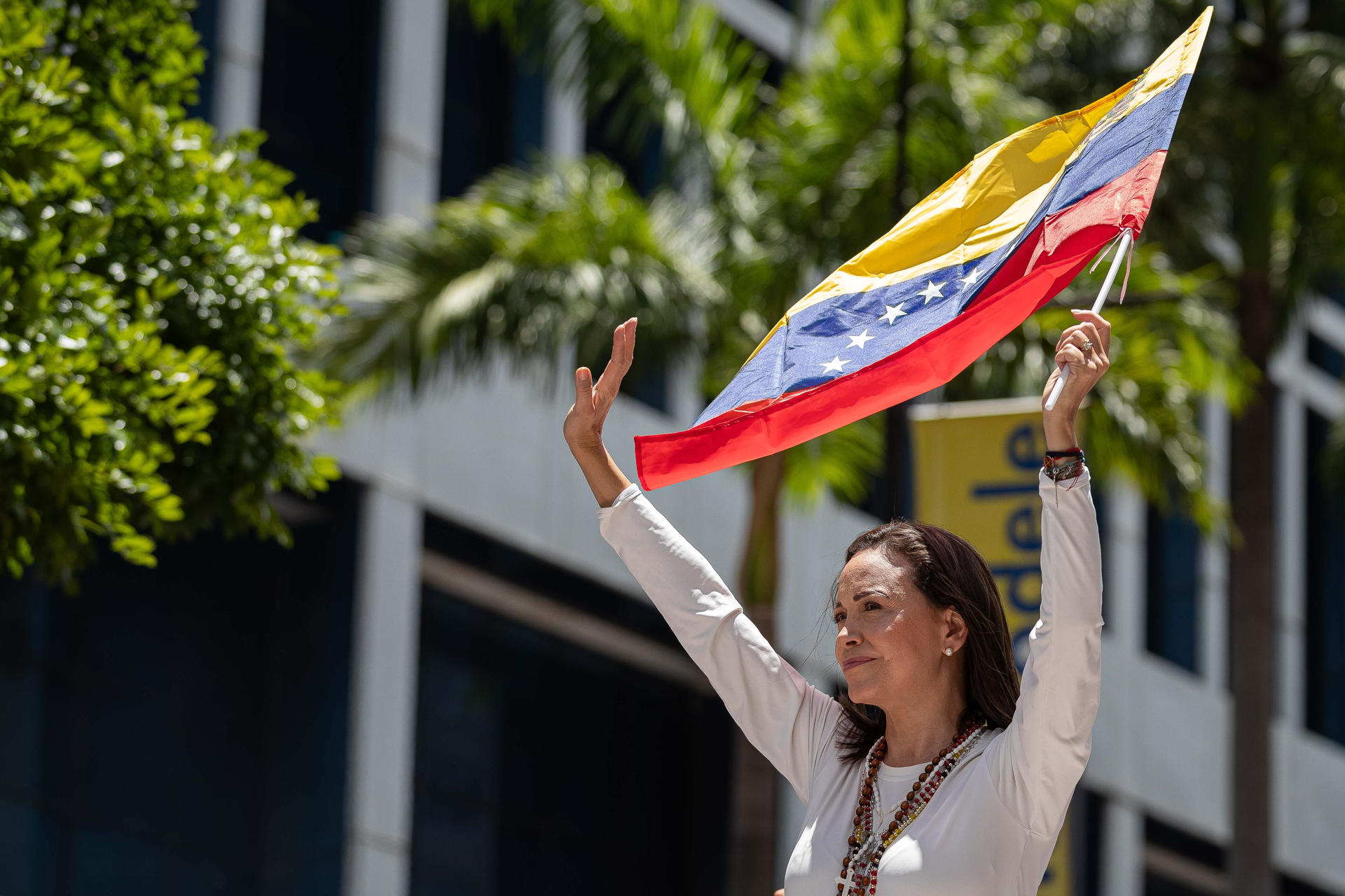 “Estamos contigo Venezuela”, españolas levantaron su voz para expresar apoyo a María Corina Machado (VIDEO)